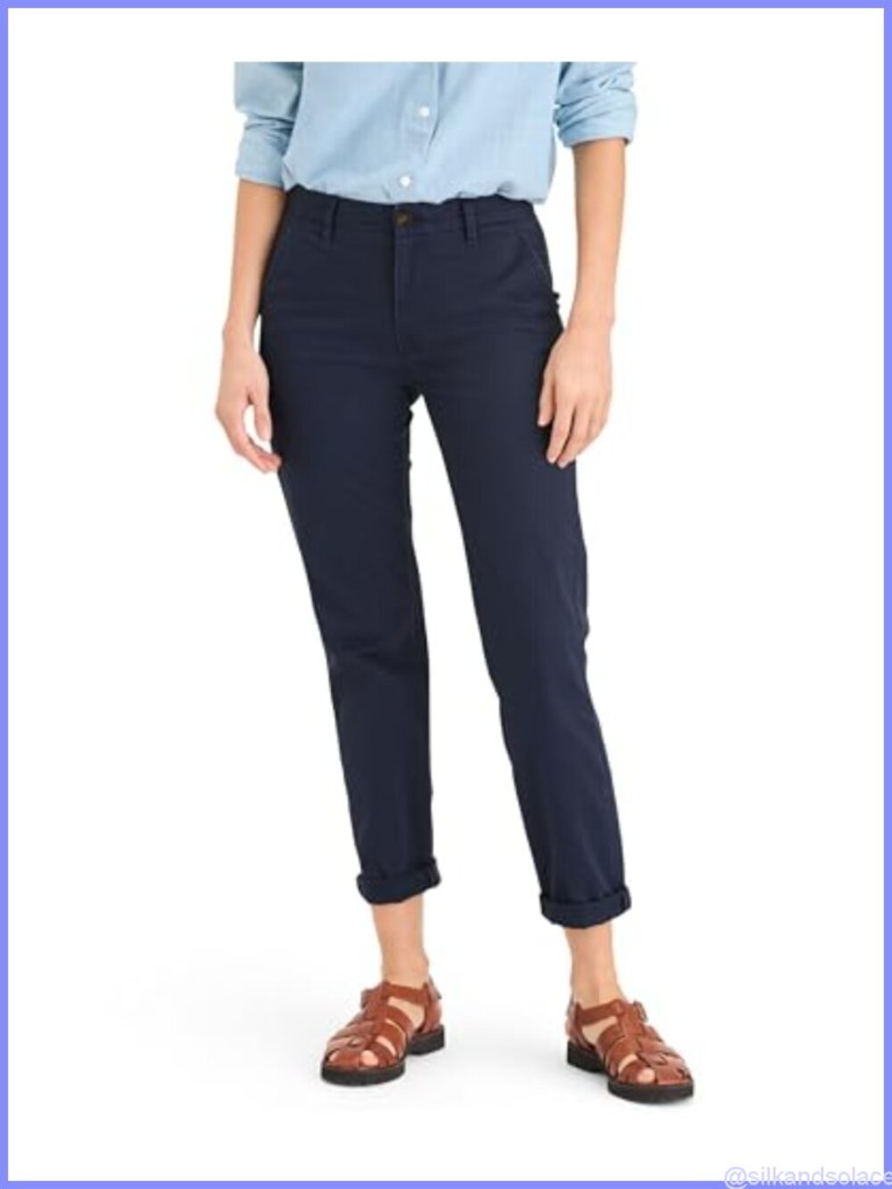 Womens Weekend Chino Mid-Rise Slim Recycled Peached Twill